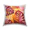 Pink & Orange Leaves Design by Andrea Haase Outdoor Printed Pillow